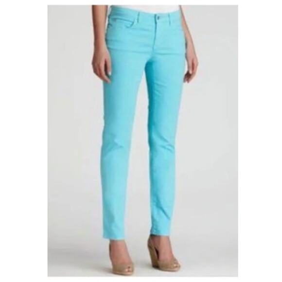 NWT Eileen Fisher Skinny Ankle Aqua Jean 22W